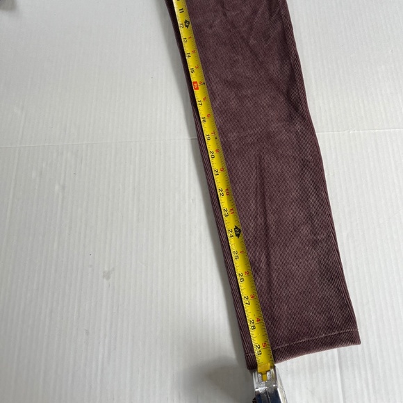Michael Kors Sz M Chocolate Corduroy Pull On Pants Stretch Leggings Skinny - Picture 9 of 10